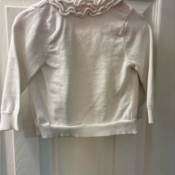 Ruffle Butts Ivory Ruffle Trim Cardigan - Picture 3 of 3